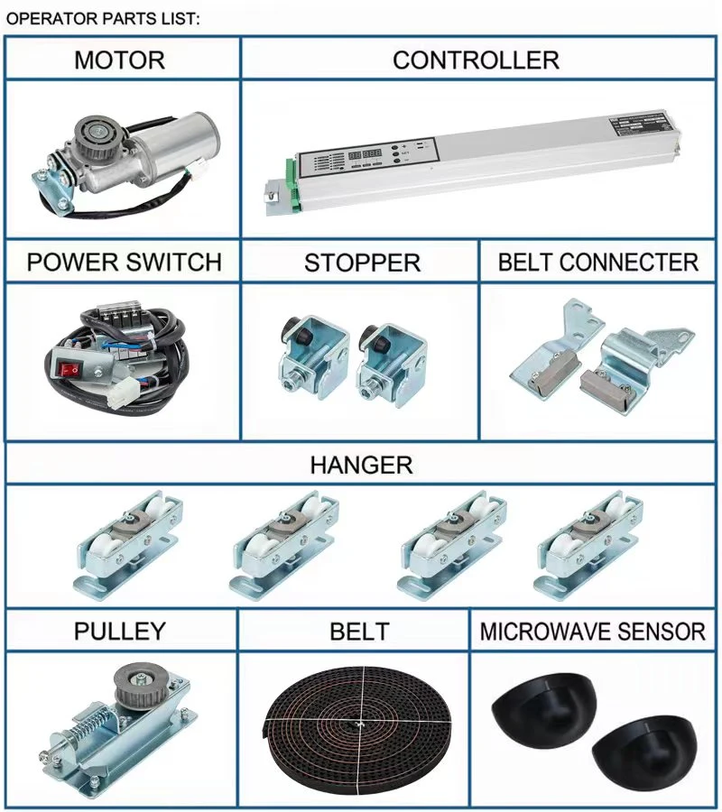 Automatic Sliding Door Operator System with Remoter and Photocell (YW-155)