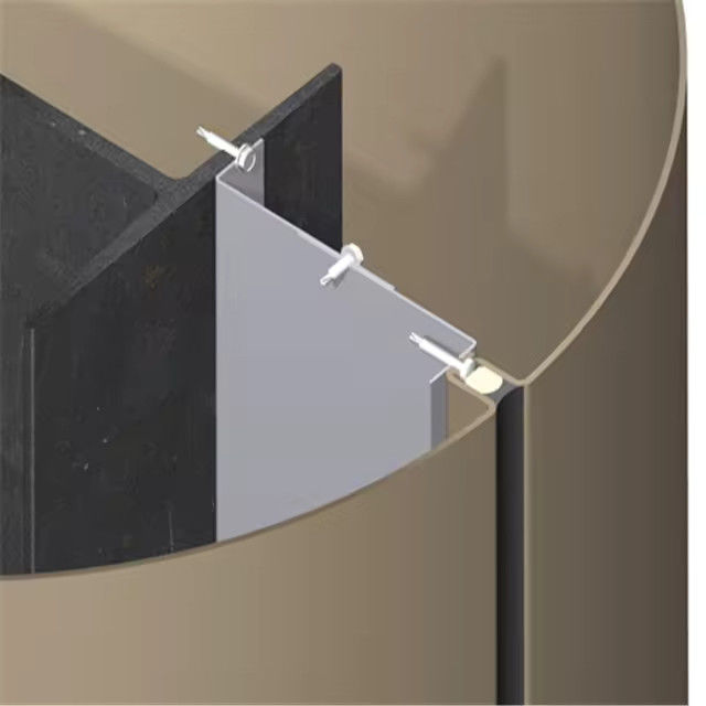 Parete a tenda di alluminio anodizzato di grado A ignifugo con prestazioni di isolamento acustico ≥ 35 dB
