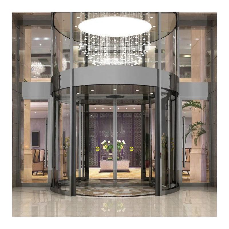 Elegante e pratica porta girevole automatica per edifici aziendali