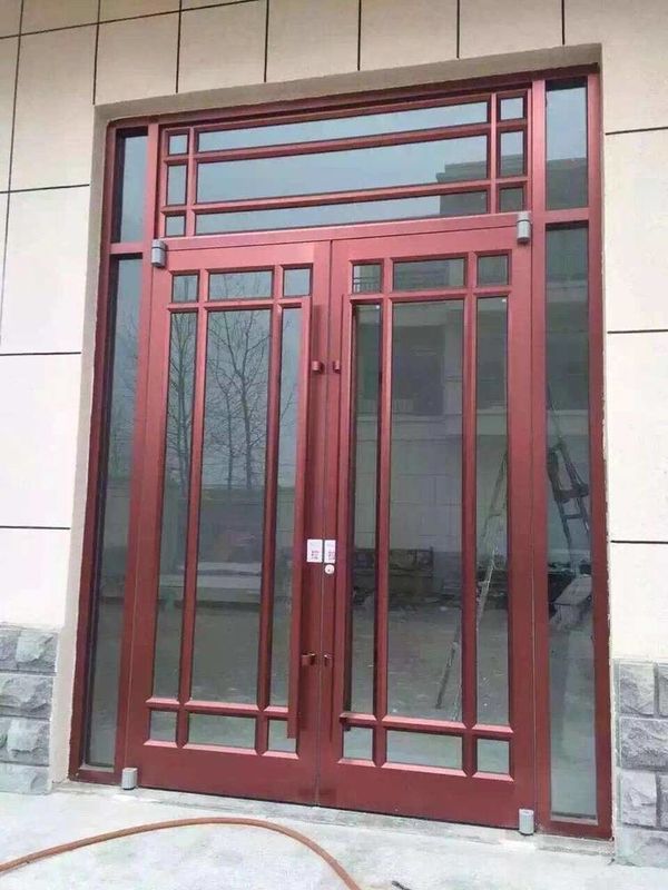 Fabbrica Ingrosso Edificio Negozio Esterno Porta d'ingresso Porta Kfc Porta d'ingresso Porta commerciale in lega di alluminio con automa