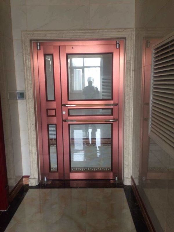 Doppio strato vetro cavo temperato colore rosso piastra centrale stile oscillazione automatica Kfc Dy porta commerciale con automatico