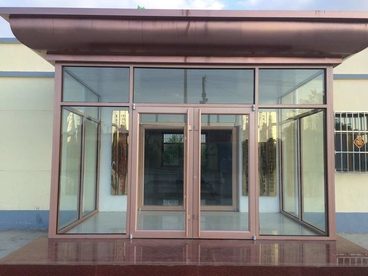 Doppio strato vetro cavo temperato colore rosso piastra centrale stile oscillazione automatica Kfc Dy porta commerciale con automatico