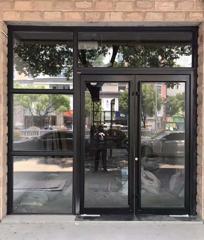 OEM UPVC inossidabile stell alluminio doppio swing porte kfc porta 1,2 mm di spessore