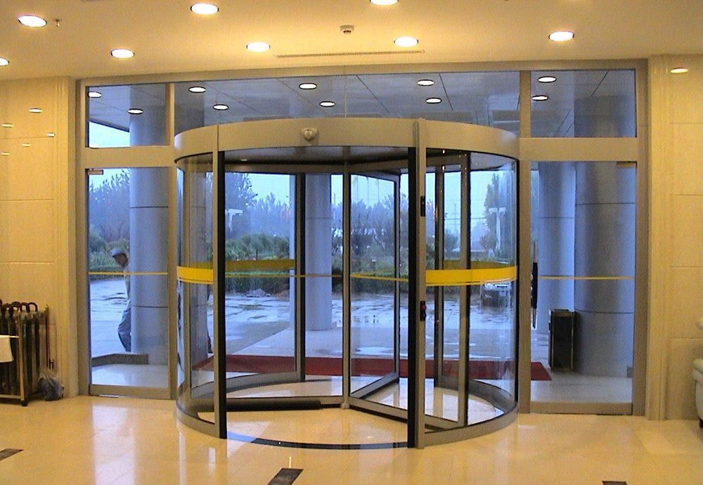Dimensioni standard e personalizzate Porta girevole automatica con finitura in acciaio inossidabile