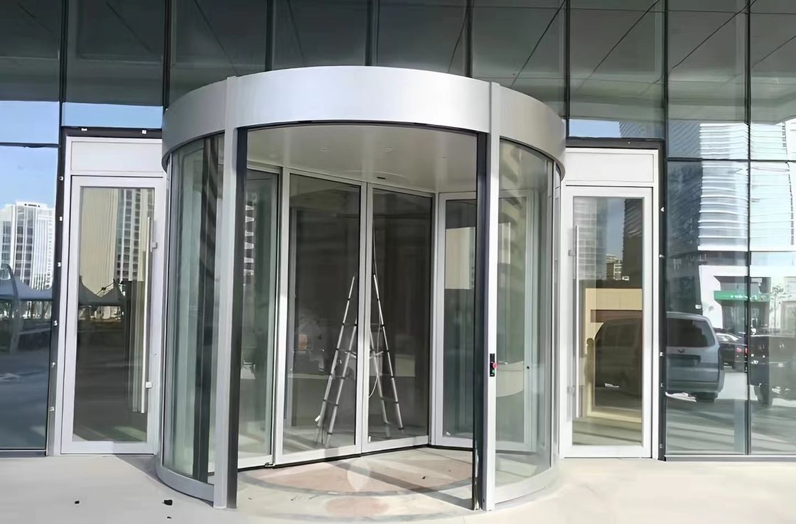 Fabbricante Porta girevole completamente automatica a vetro a autoinduzione per hotel Edificio commerciale