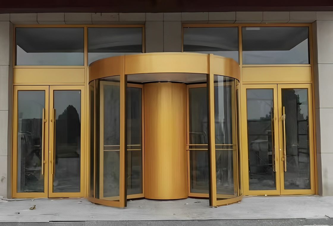 Fabbricante Porta girevole completamente automatica a vetro a autoinduzione per hotel Edificio commerciale